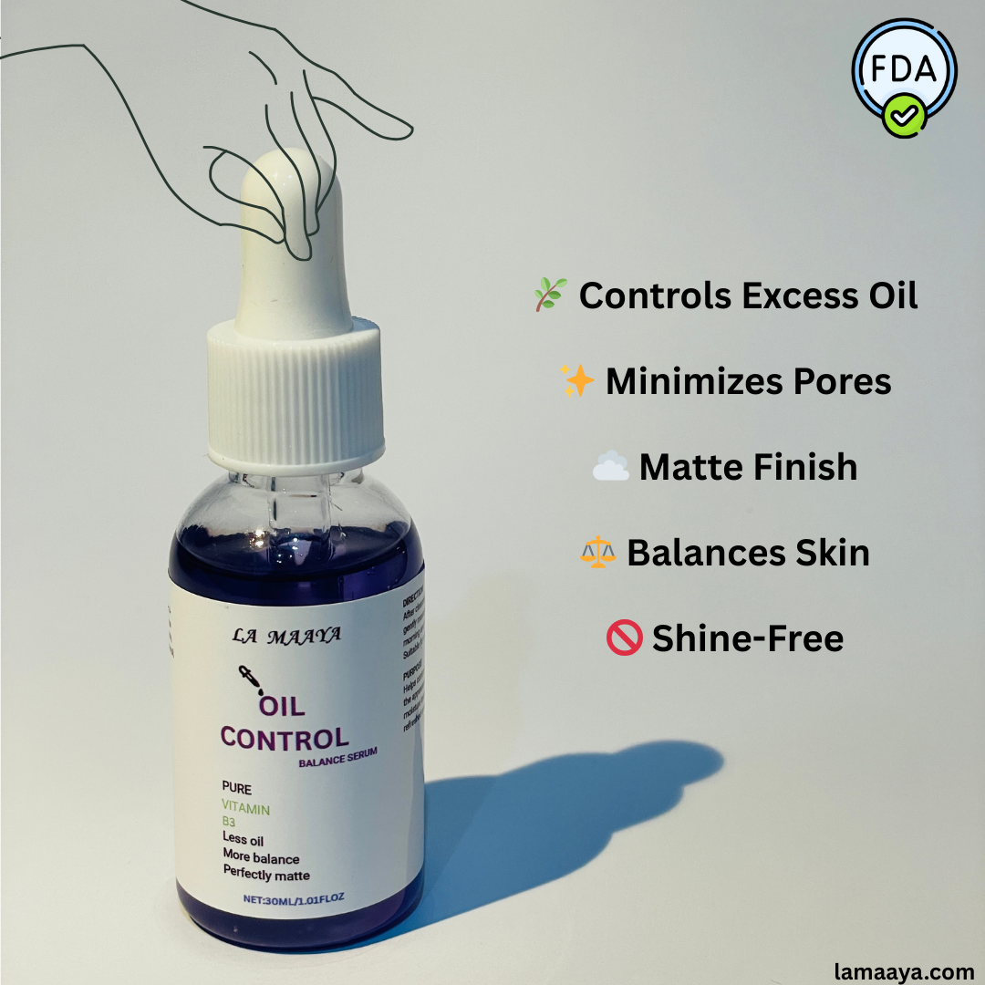 LA MAAYA Oil Control Balance Serum - Matte Finish & Pore Minimizer | 30ml